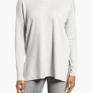 Eileen Fisher Stripe Stretch Tencel Top